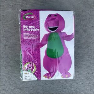 [01547918] Spirit Halloween Adult Barney Inflatable Costume One size brand new